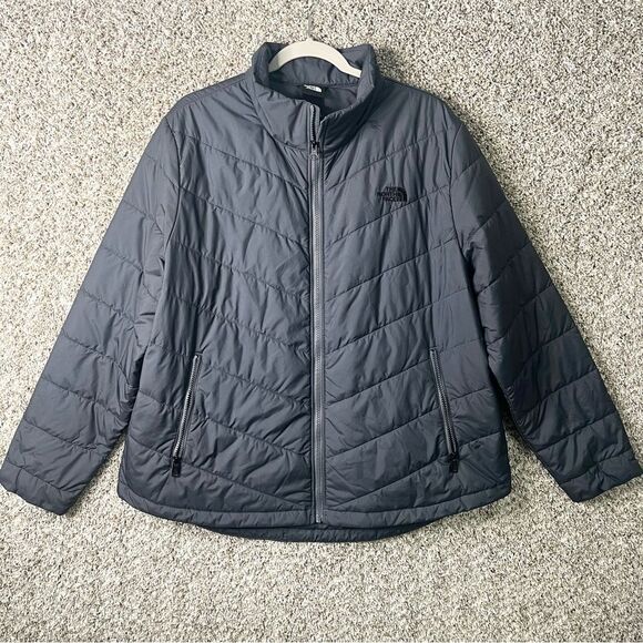 The North Face Jacket Women’s XXL Tamburello Dark Gray Quilted Zip Up Coat - Picture 1 of 9